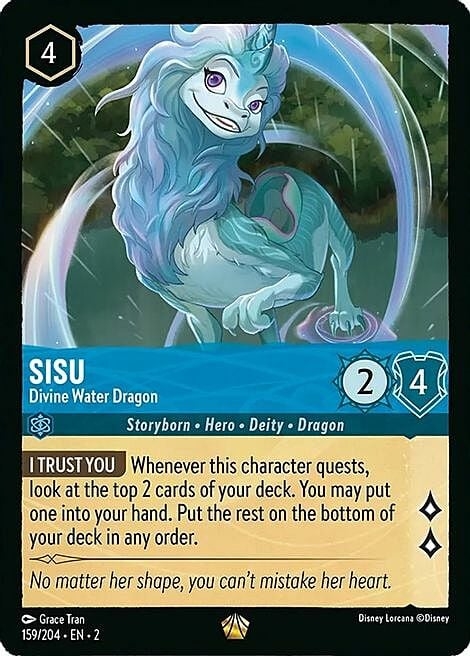 Sisu - Divine Water Dragon (Legendary) - Rise of the Floodborn 159/204 - Disney Locarcana